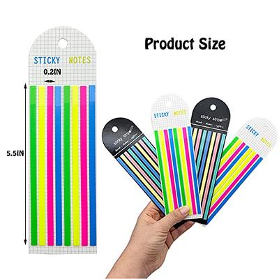 1280Pcs Long Page Markers Neon Highlighter Tape Transparent Flags Tabs  Sticky Index Tabs, Book Tabs for Annotating Books Aesthetic Office School  Study Supplies - Yahoo Shopping