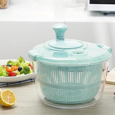 Joined Large Salad Spinner with Drain, Bowl, and Colander - Quick and Easy  Multi-Use Lettuce Spinner, Vegetable Dryer, Fruit Washer, Pasta and Fries