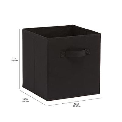 6 Pack - Simplehouseware Foldable Cube Storage Bin, Black