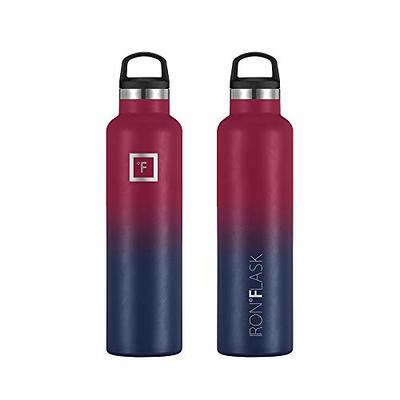 Iron Flask Sports Water Bottle - 24 oz, 3 Lids (Spout Lid), Leak Proof, Vacuum Insulated Stainless Steel, Hot Cold, Double Wa