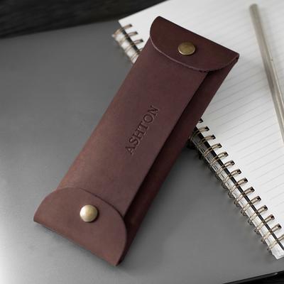 Custom Pen Case, Personalized Holder, Fathers Day Gift, Leather Pencil Pouch,  Holder For Desk - Yahoo Shopping