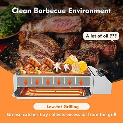 Indoor Grill Smokeless Korean BBQ Grill 2 IN 1 Griddle Electric Grill  Raclette Table Grill Kitchen Appliances with 8 Mini Grill Cheese Pans  Christmas