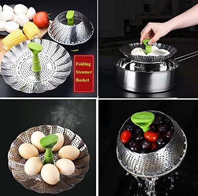 Steamer Basket Stainless Steel Vegetable Steamer for Cooking Basket Folding Steamer  Insert for Veggie Fish Seafood Boiled Cooking - Adjustable Expandable to  fit Various Size Pot (5.1' to 9') - Yahoo Shopping