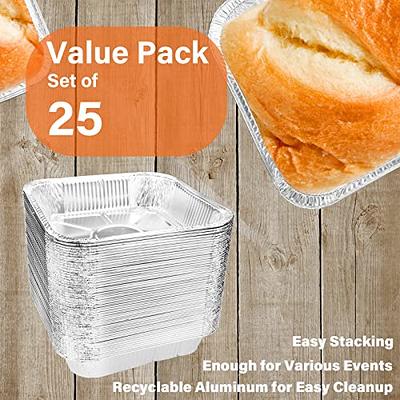 (55 Pack) Foil Pans 8x8, Square Aluminum Pans 8 inch, Disposable Baking  Pans for Roasting, Food Containers for Cooking, Baking Cakes, Heating