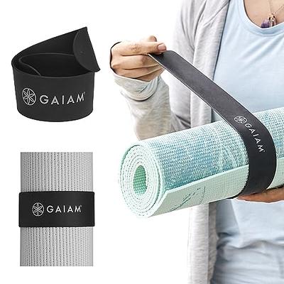 Gaiam Yoga Mat Strap Slap Band - Keeps Your Mat Tightly Rolled and Secure  with One Snap 