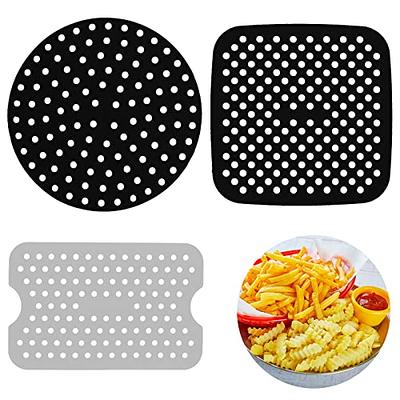 Air Fryer Liners-Square Silicone Air Fryer Liner Reusable,2pcs Air Fryer  Silicone Liners Accessories Reusable Airfryer Liner Non-Stick Baking Paper
