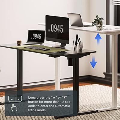 FLEXISPOT Standing Desk 48 x 24 Inches Whole-Piece Desk Board Electric  Stand Up Desk Height Adjustable Desk for Home Office Sit Stand Desk(Black  Frame + 48 Black Top) 