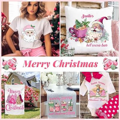 Christmas Iron on Patches for Clothes HTV Heat Transfer Vinyl Christmas Iron  on Transfers Stickers Christmas