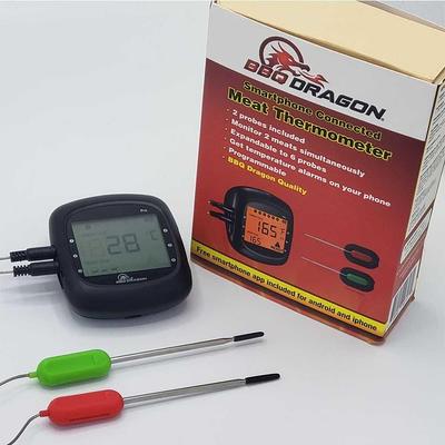 Wireless Probe Grill Thermometer Silver - BBQ Dragon