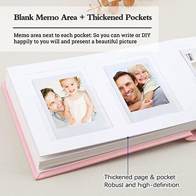 2 Packs 128 Pockets Photo Album with Writing Space, Front Window, Polaroid  Photo Albums 3 Inch Compatible with Fujifilm Instax Mini 12 11 9 8 7s 90