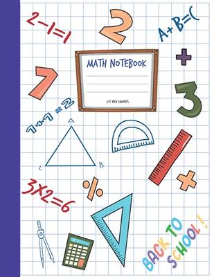 Math Notebook 1/2 Inch Squares: graph paper composition notebook, 2 squares  per inch, Extra large 8.5X11inch 110 pages. - Yahoo Shopping