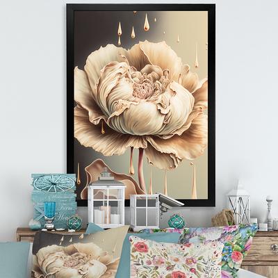 Designart A Blooming Pink Roses Flower In Winter Floral & Botanical  Framed Art Print - Yahoo Shopping