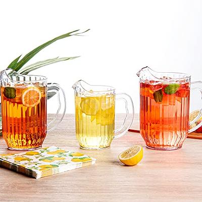 RW Base 32 Ounce Beer Pitcher, 1 Durable Restaurant Pitcher - Hard Plastic, Serve Soda, Lemonade, Juice, or Sangria, Clear Plastic Water Pitcher, for