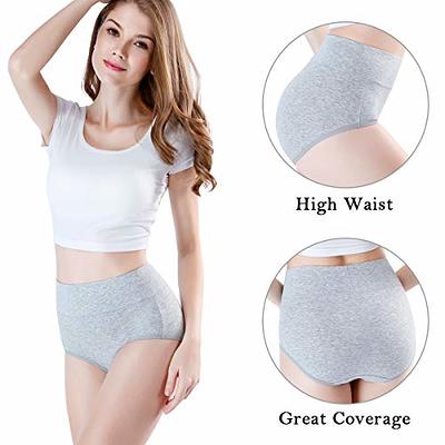 wirarpa Women's Cotton Postpartum Underwear High Waisted Ladies Panties  Full Coverage Briefs Heather Grey 4X-Large - Yahoo Shopping