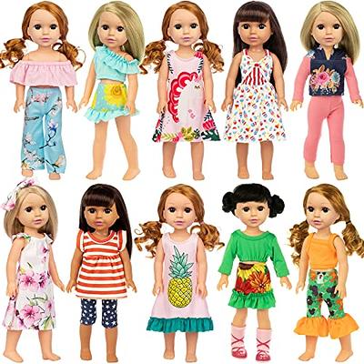 ZITA ELEMENT 51 Pcs 11.5 Inch Girl Doll Clothes and Accessories - 6 Pcs  11.5 Inc