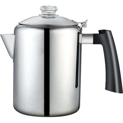 Coffee Gator Gooseneck Kettle with Thermometer - 40 oz Stainless Steel,  Stove Top 