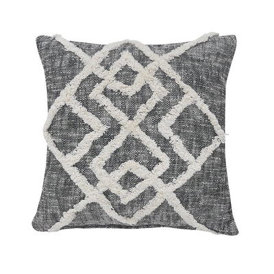 Mainstays Woven Stripe Decorative Pillow, 18 x 18, Gray