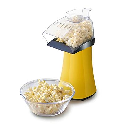 Elite Gourmet Fast Hot Air Popcorn Popper, 1300W Electric Popcorn Maker with Measuring Cup & Butter Melting Tray, Oil-Free, Great for Home Party