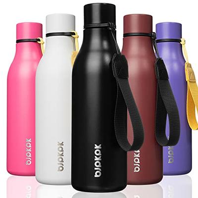 BOTTLE BOTTLE Insulated Water Bottle for Sports with Straw,2 lids,18oz 3IN1  Water Bottles for Slim Can Coolers and Kids Tumbler, Stainless Steel Metal
