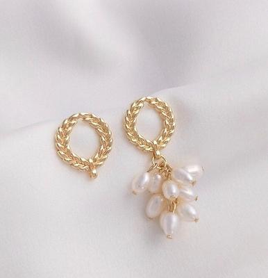 4Pcs Real 14K Gold Plated Brass Wheat Wreath S925 Silver Post Stud Earrings  Blank Earring Findings Bridal Jewelry Making - Yahoo Shopping