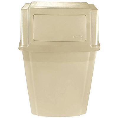 Rubbermaid 1883609 Slim Jim Resin Black Rectangular Front Step-On Trash Can  - 32 Qt. / 8 Gallon