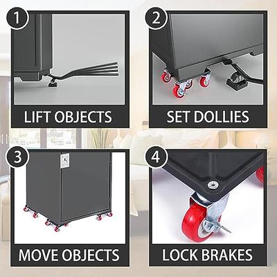 4Pcs Moving Dolly with Caster & Lifter Heavy Duty Furniture Mover