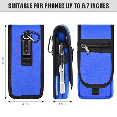 Multi-Purpose Smartphone Pouch, Belt Loop Phone Pouch, Cell Phone Holder,  Tool Holder, Tactical Phone Holster Carrying Case, Men’s Waist Pocket for