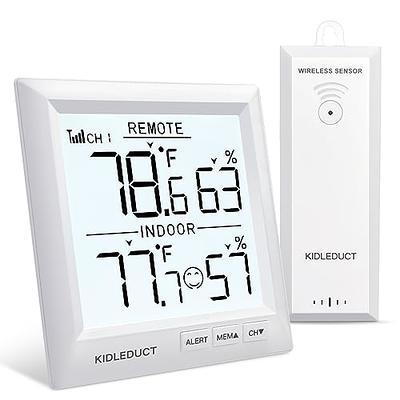 VOCOO Digital Indoor Outdoor Thermometer Hygrometer - Wireless Temperature  Monitor Humidity Gauge with 330ft/100m Range Remote Sensor for Home Nursery