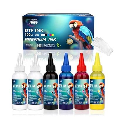 Enlite DTF Ink 100ML Combo Pack, Premium Pigment Ink for PET Film Heat  Transfer Printing, Refill for DTF Printer with Epson printhead DX5 DX7 5113  XP600 I3200 4720 TX800, 2W+1B+1C+1M+1Y - Yahoo