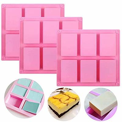 Set of 3, 6 Cavities DIY Handmade Soap Moulds - Cake Pan Molds for