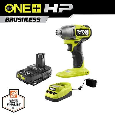 RYOBI 18V ONE+ HP Brushless Cordless Drill/Driver Kit with (2) 2.0 HP  Batteries and Charge