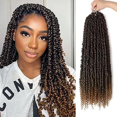8 Packs Pre-twisted Passion Twist Hair 10inch 96strands Pre-looped Passion Twist  Crochet Braids Hair Black Synthetic Bob Braiding Hair Extensions (1B#)