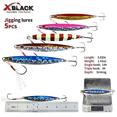 XBLACK Hard Fishing Lures Jigging Bait Sinking Metal Spoons Set