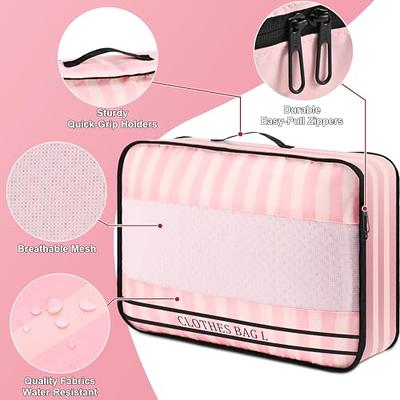  BAGSMART Compression Packing Cubes for Travel, 6 Set Travel  Cubes for Carry On Suitcases, Lightweight Travel Essentials for Women,  Luggage/Suitcase Organizer Bags Set, Baby Pink : Clothing, Shoes & Jewelry