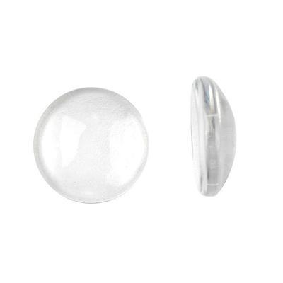 Round Clear Glass Cabochons, Flat back dome inserts for jewelry making