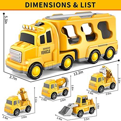 5 in-1 Toy Trucks for Boys,Truck Toy for 1 2 3 4 5 6