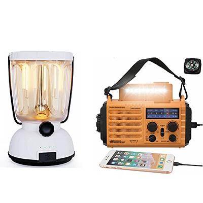Mesqool Small Lanterns for Power Outages Solar Hand Crank Battery Powered  Rechargeable & Emergency Weather Radios for Home with Battery Backup -  Yahoo Shopping