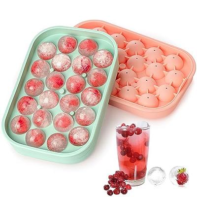 VVAYHUA Ice Cube Tray, 2 Pack Flexible Silicone 22 Ice Balls Maker