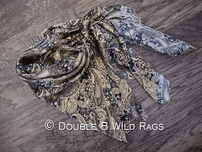 Jacquard Black Paisley - Cowboy Images Wild Rags