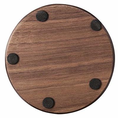 Wood Coasters for Drinks, Walnut Wooden Drink Coasters, Absorbent