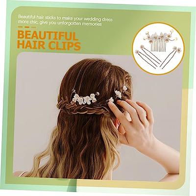  Beavorty 4pcs Hairpin Hair Gems for Women Pearl Hair