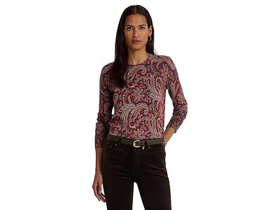 LAUREN Ralph Lauren Paisley Cotton-Blend Sweater (Multi) Women's Clothing -  Yahoo Shopping