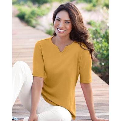 Women's Pima Cotton Shaped V-Neck, Short-Sleeve, Tees & Knit Tops at  L.L.Bean