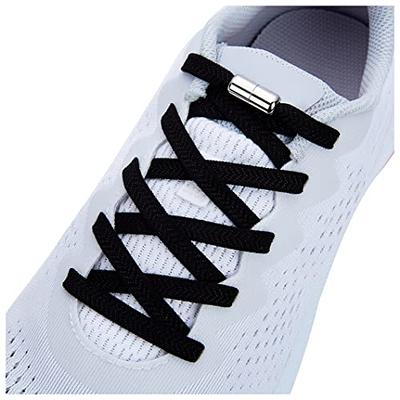 anan520 Elastic Shoelaces No-Tie Lacing System for Kids and Adult Shoes, Elastic Shoe Laces for Sneakers Black