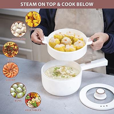 Electric Hot Pot, Mini Ramen Cooker, 1.6L Noodles Pot