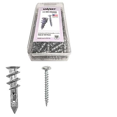 Self Drilling Dry Wall Zinc Anchors and Phillips Metal Screws Kit