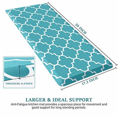 WISELIFE Anti Fatigue Kitchen Mat - 3/4 Inch Thick Kitchen Mat Non Slip  Waterproof Heavy Duty Ergonomic Comfort Mat Durable for Home, Office, Sink