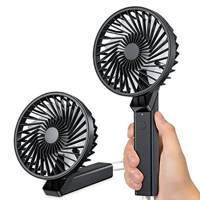 JISULIFE Handheld Fan, Portrable Mini Fan with 3 Speed, USB Rechargeable  Personal Fan Battery Operated for Outdoor, Office, Travel -Pink