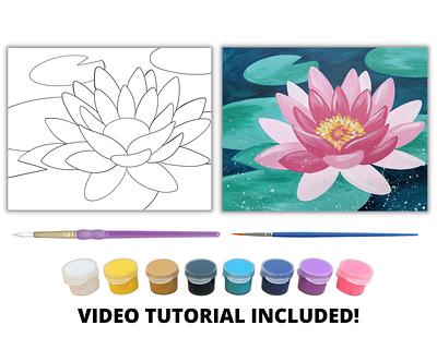 Paint Your Own Pre-Drawn Canvas Kit for Kids, Dragon Theme, DIY