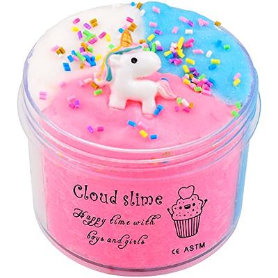 Rainbow Pinks Blue Cloud Slime Fluffy Icecream Mud Stress Relief